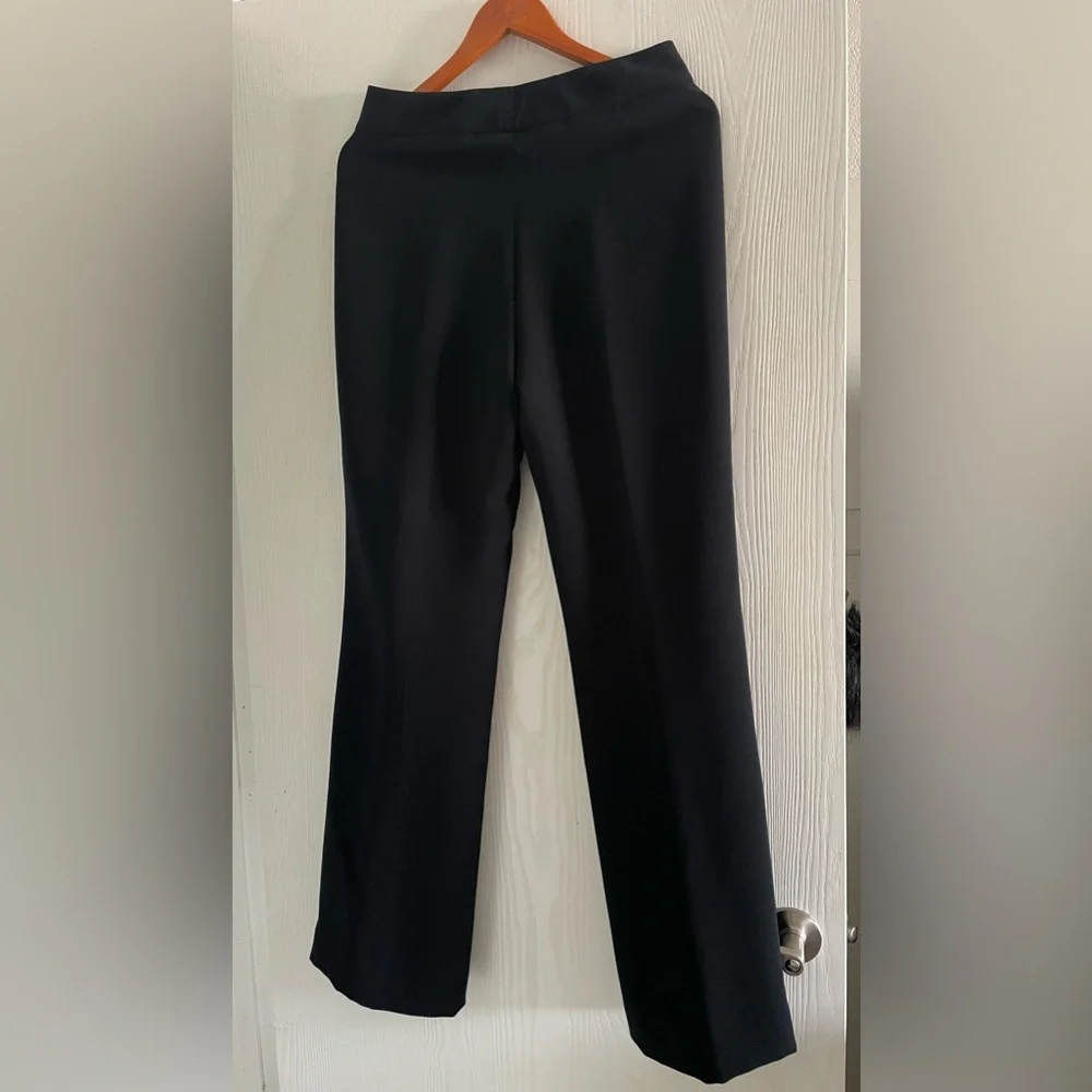 Tahari Black Straight Leg Pants Versatile Elegance - Picture 3 of 7
